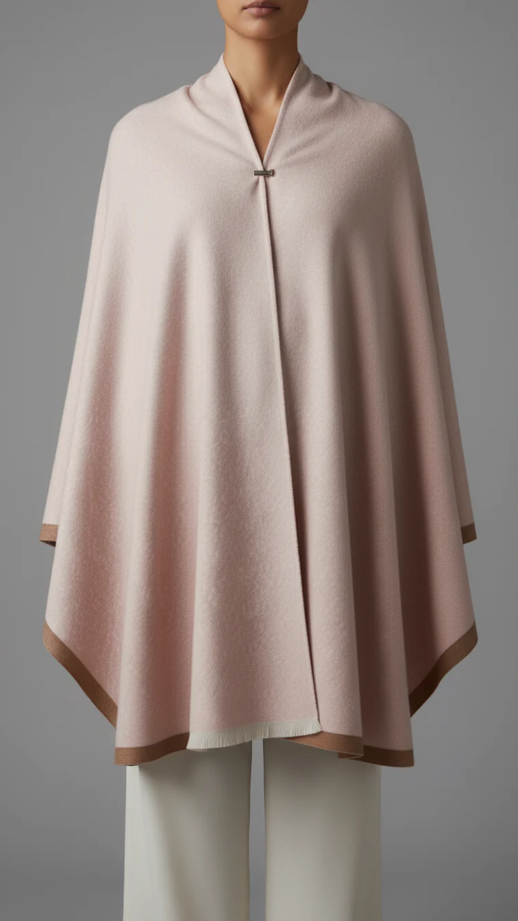 Pink Winter Cape Shawl PW5908