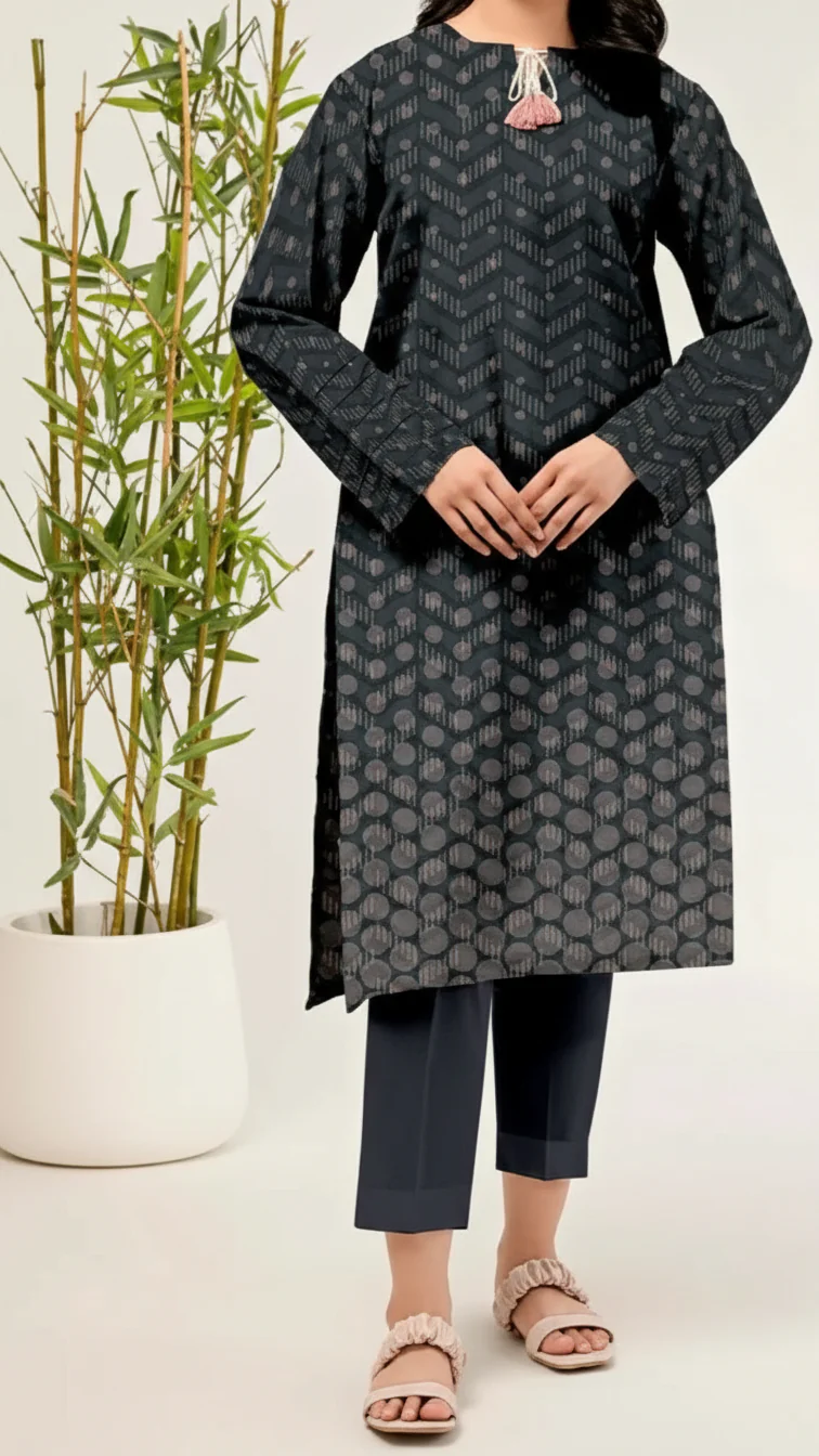 Printed Slub Khaddar Shirt UW5025
