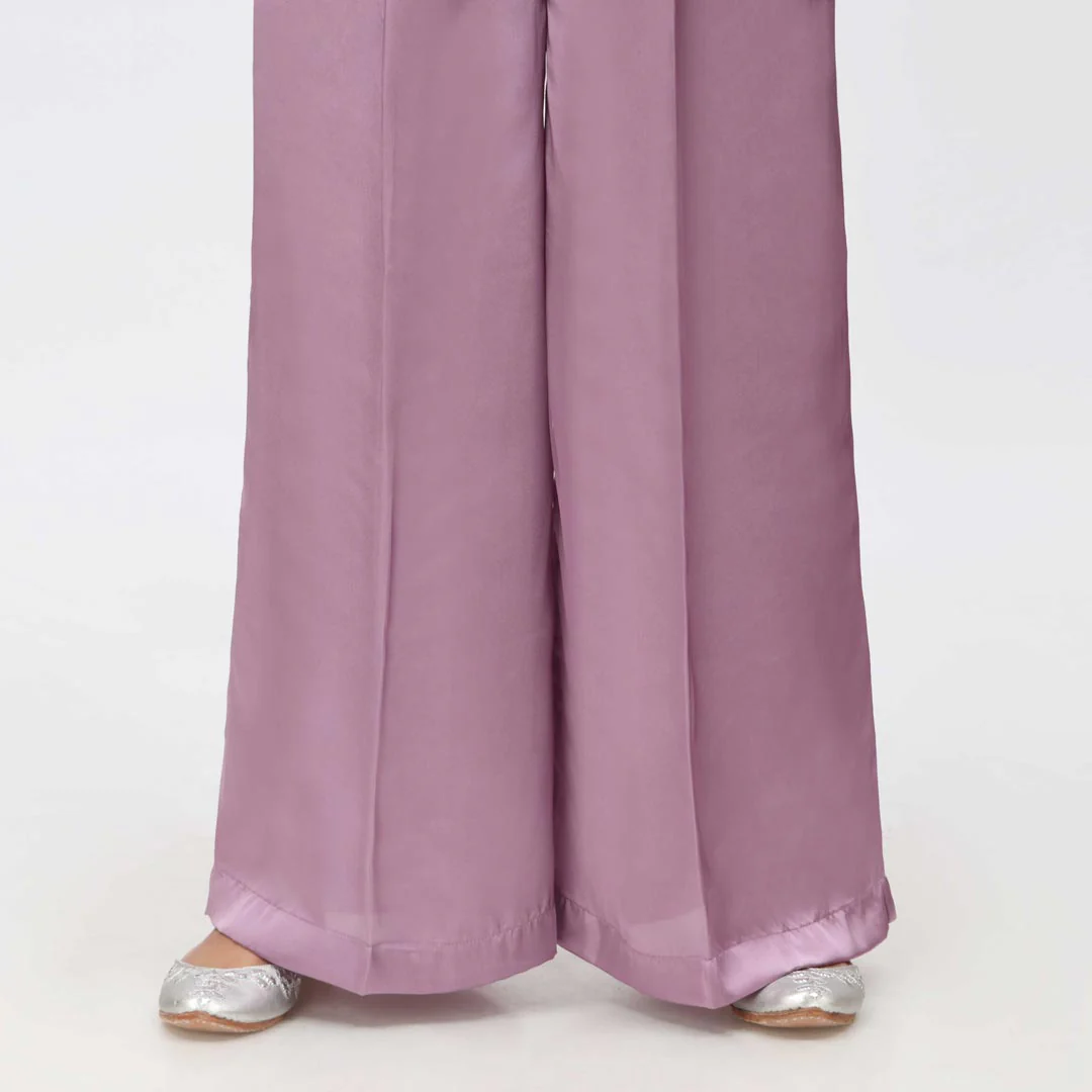 Purple Dyed Grip Silk Plazo PW3644