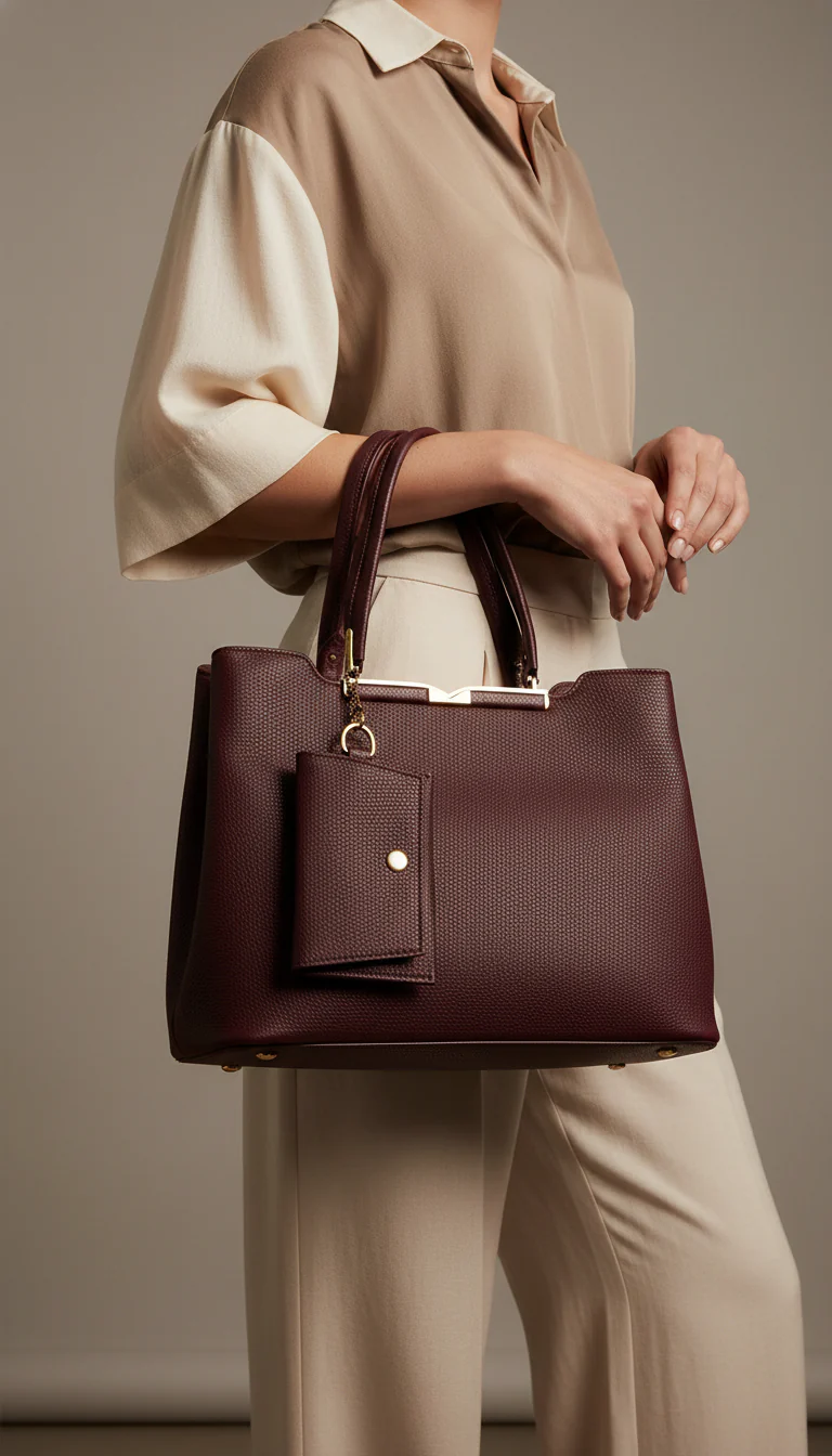 Red Formal Hand Bag For Ladies P36596
