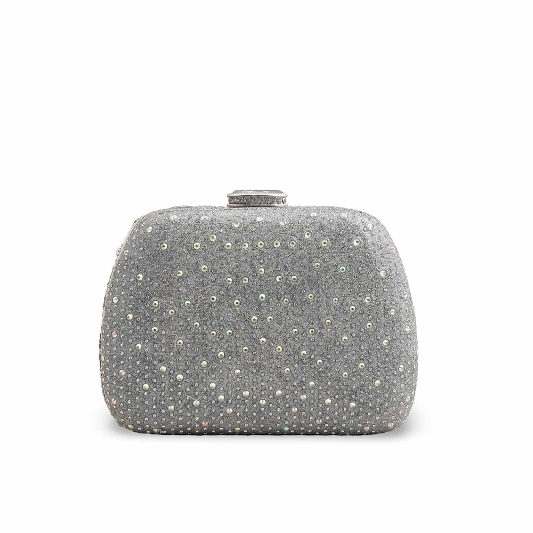 Silver Bridal Clutch P15388 - Image 2