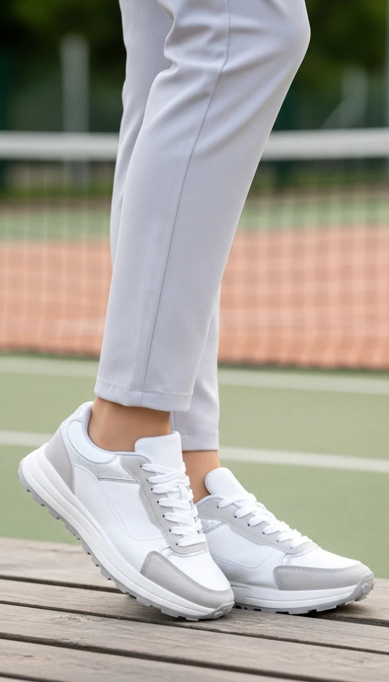 Silver Casual Sneaker For Women AT7486
