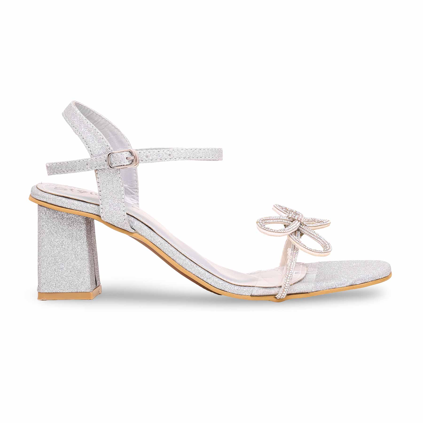 Silver Fancy Sandal FN5889 - Image 2