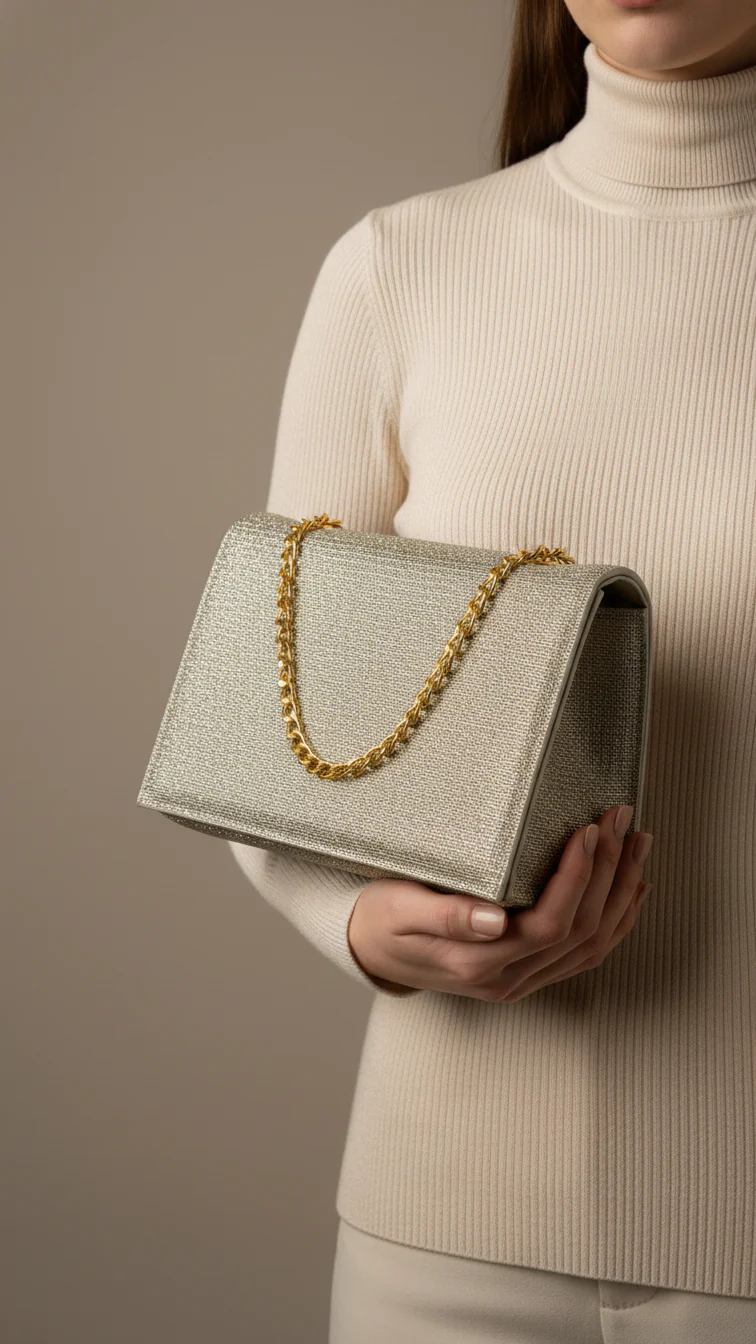 Silver Fancy Shoulder Bag P55613