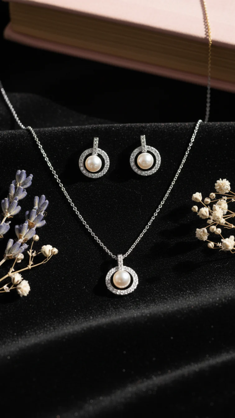 SILVER PENDANT SET J42954