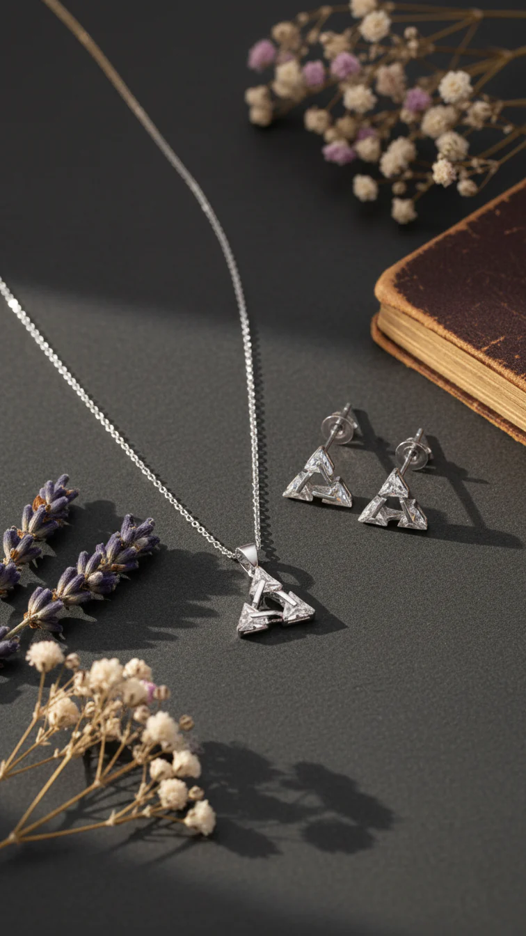 SILVER PENDANT SET J42966