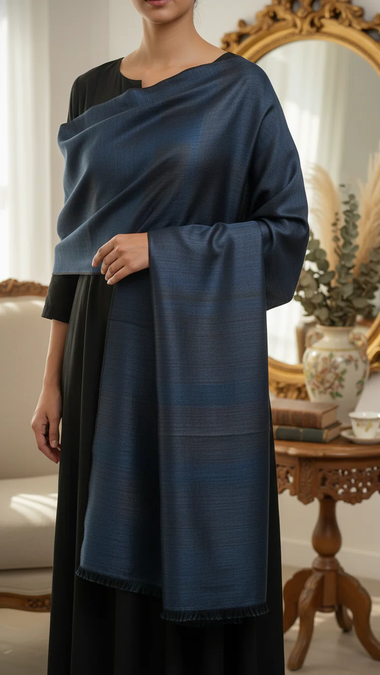 Sky Blue Winter Stole PW5759