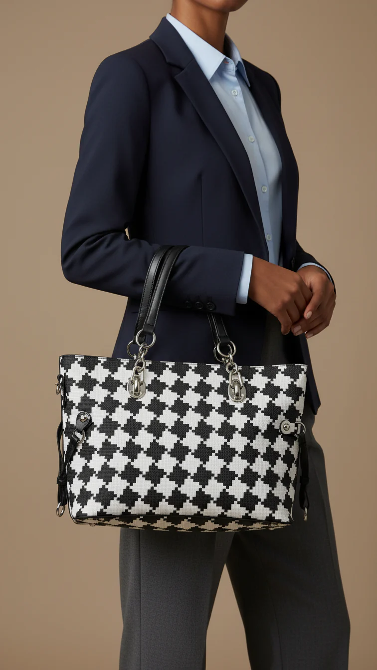 White Formal Hand Bag P36279
