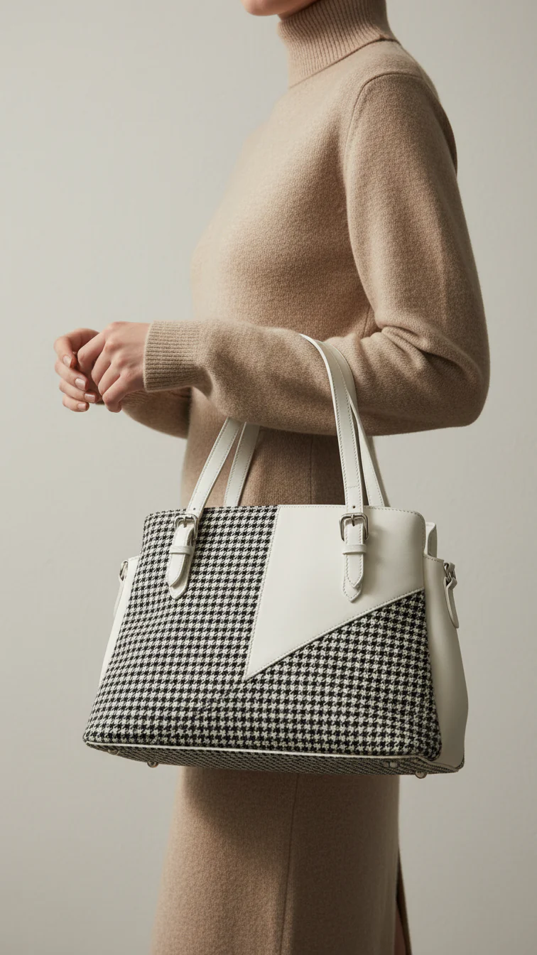 White Formal Hand Bag P55715