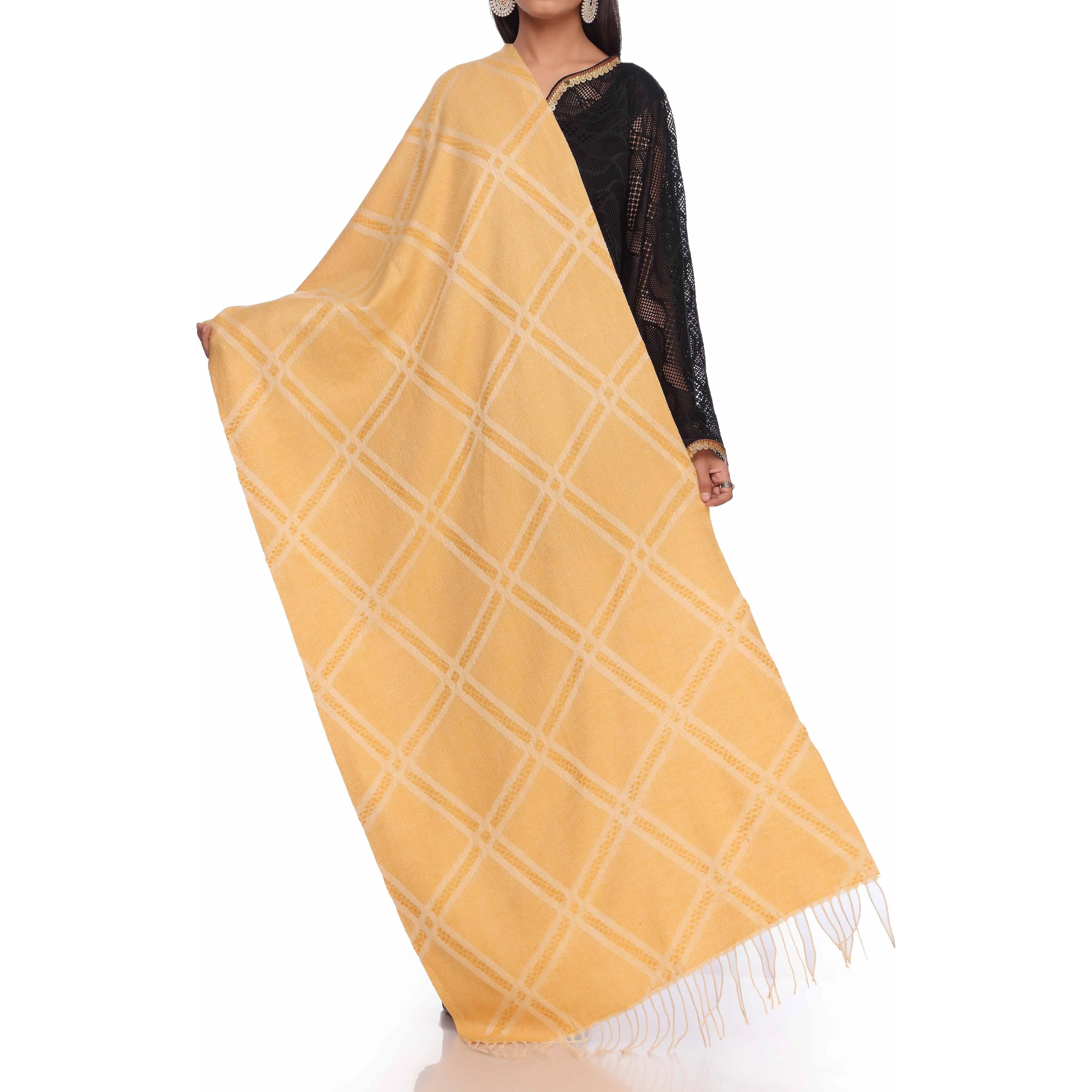Yellow Cross Check Stole PW2712