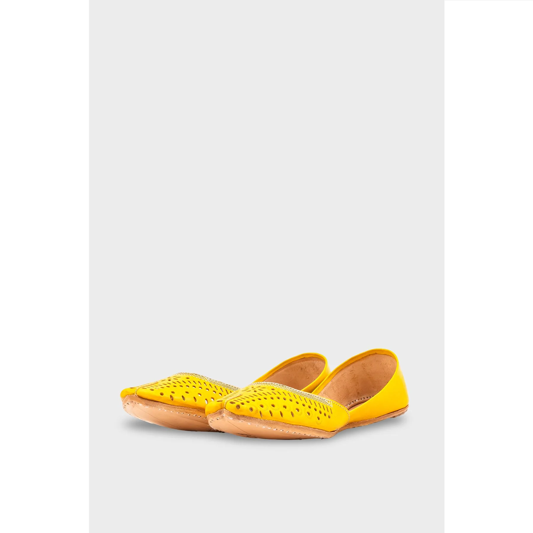 Yellow Leather Khussa EC8640 - Image 3